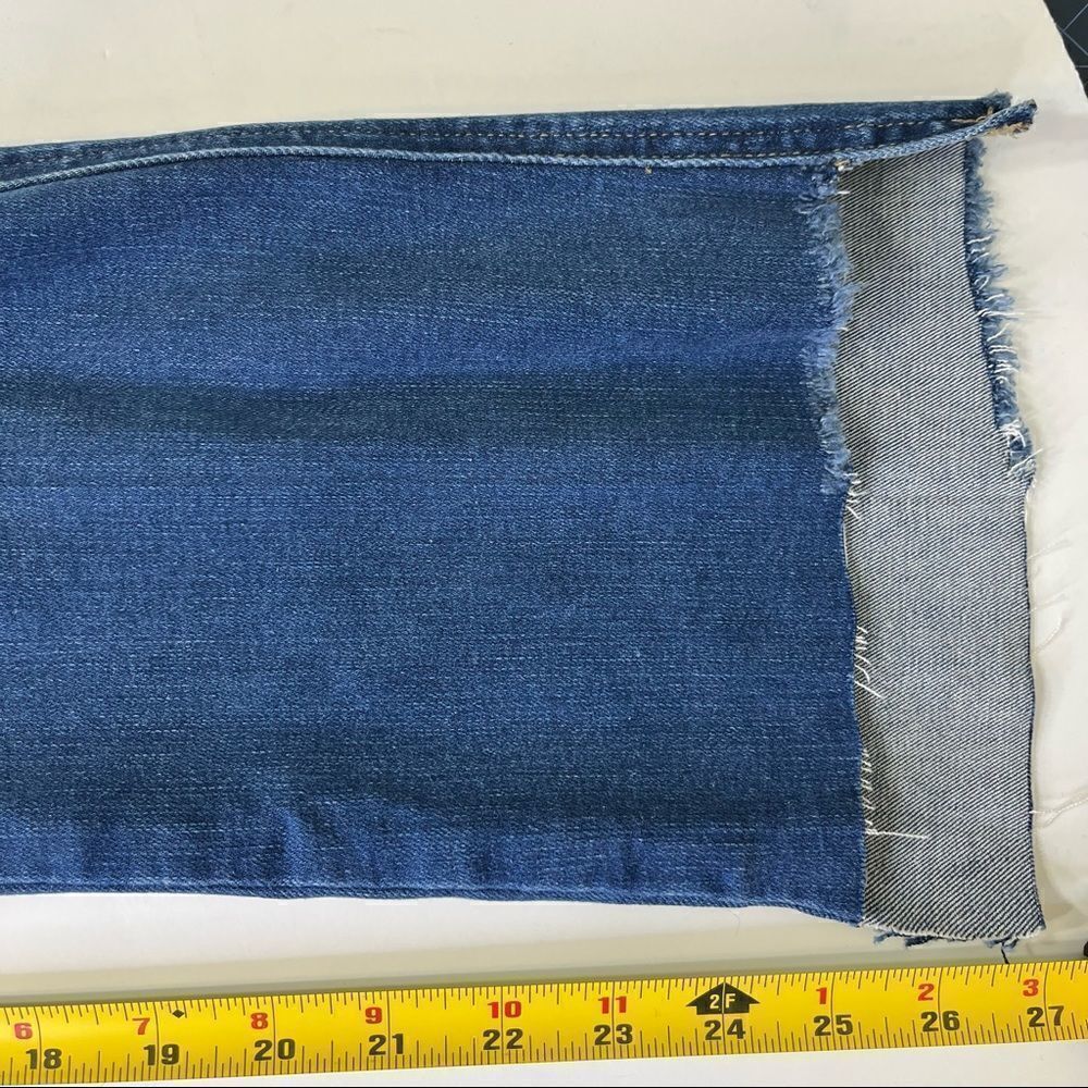 Frame Le Crop Mini Boot in Decades Blue Rips Size 26 - Picture 14 of 16